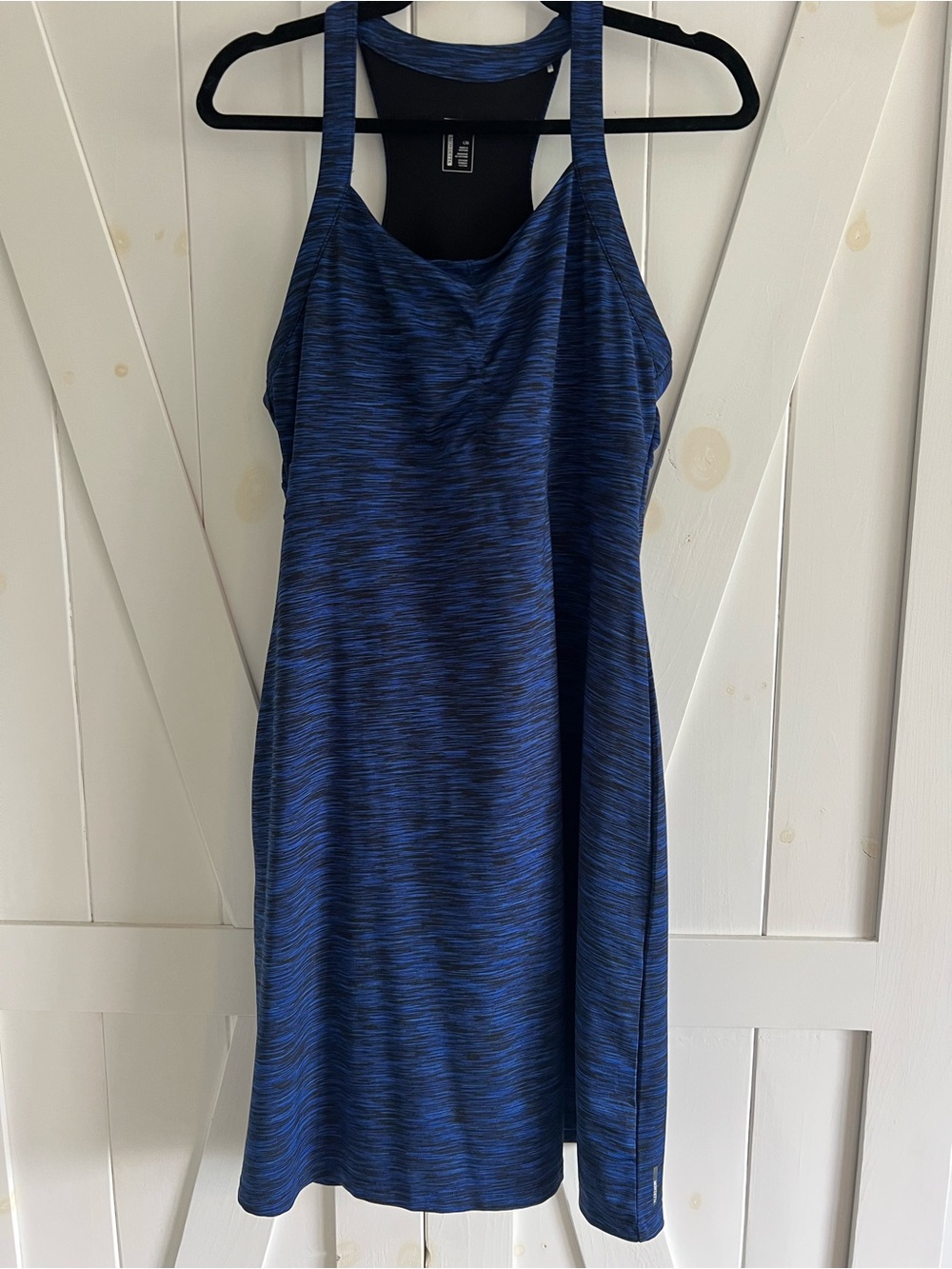 Mondetta Blue Space Dye Athletic Dress w/ Built-In Bra | Size L/G